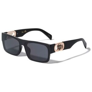 Designer Shield Sunglasses Black Lens Fashion Outdoor Driving Hip Hop Lentes New